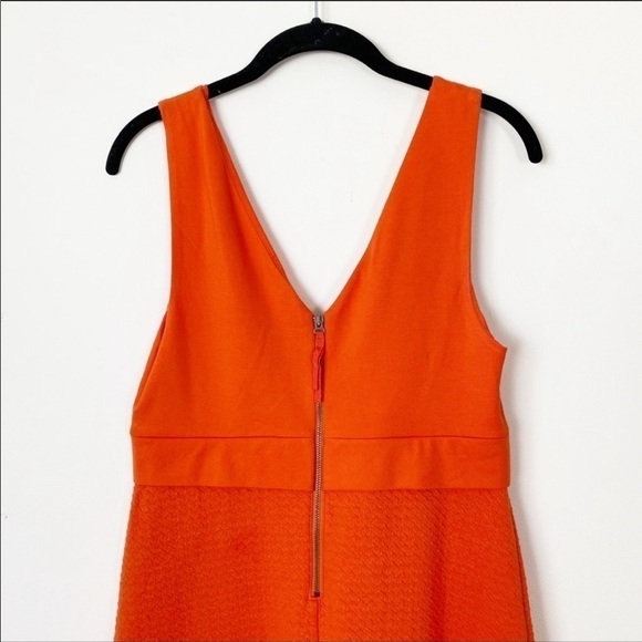 ANTHROPOLOGIE HD IN PARIS Ardmore Faux Wrap Dress Orange Bohemian v-neck 6 - Picture 6 of 10